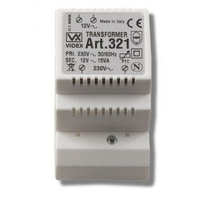 Videx 321 12Vac transformer 15VA with electronic fuse Videx 321 12Vac transformer 15VA with electronic fuse